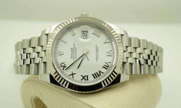 BRAND NEW Rolex 126334 DATEJUST 41 FLUTED BEZEL WHITE ROMAN DIAL JUBILEE FULL SET - Image 10
