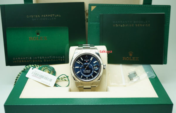 LIKE NEW Rolex 326934 SKY-DWELLER BLUE DIAL OYSTER BRACELET 2020 COMPLETE SET - Image 2