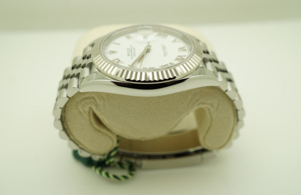 BRAND NEW Rolex 126334 DATEJUST 41 FLUTED BEZEL WHITE ROMAN DIAL JUBILEE FULL SET - Image 4