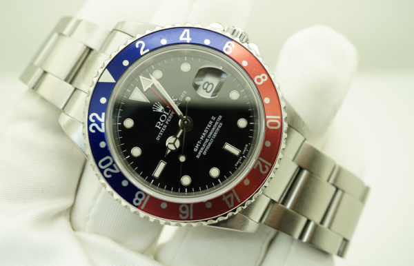 Rolex 16710 GMT MASTER II RED/BLUE PEPSI BEZEL Y SERIAL LUG HOLES COMPLETE SET - Image 10