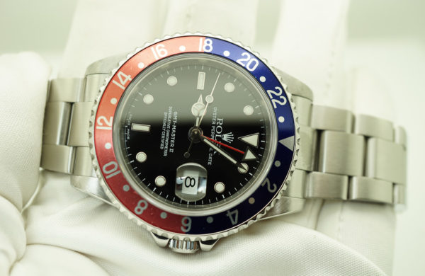 Rolex 16710 GMT MASTER II RED/BLUE PEPSI BEZEL Y SERIAL LUG HOLES COMPLETE SET - Image 11