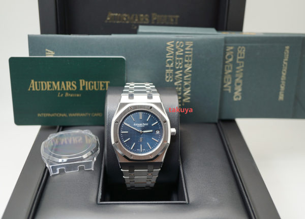 BRAND NEW Audemars PIGUET ROYAL OAK JUMBO EXTRA-THIN 15202ST BLUE DIAL 2020 FULL SET - Image 2