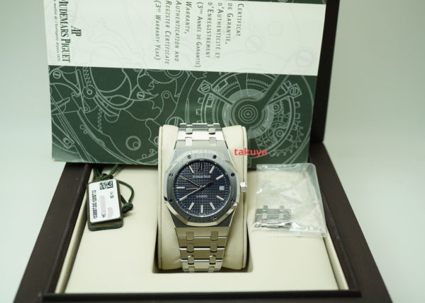 Audemars PIGUET ROYAL OAK 15300ST BLUE DIAL 39MM H SERIES BOXES PAPER - Image 2