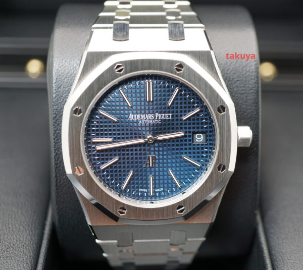 BRAND NEW Audemars PIGUET ROYAL OAK JUMBO EXTRA-THIN 15202ST BLUE DIAL 2020 FULL SET