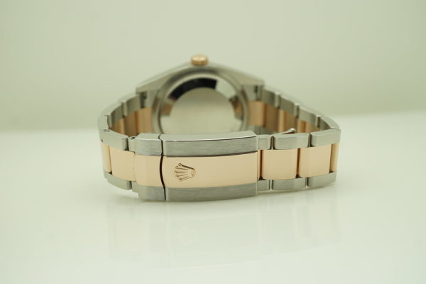Rolex 126231 DATEJUST 36 18K EVEROSE GOLD SS SLATE DIAMOND DIAL FULL SET - Image 7