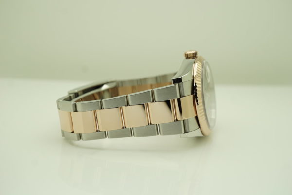 Rolex 126231 DATEJUST 36 18K EVEROSE GOLD SS SLATE DIAMOND DIAL FULL SET - Image 6
