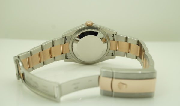 Rolex 126231 DATEJUST 36 18K EVEROSE GOLD SS SLATE DIAMOND DIAL FULL SET - Image 8