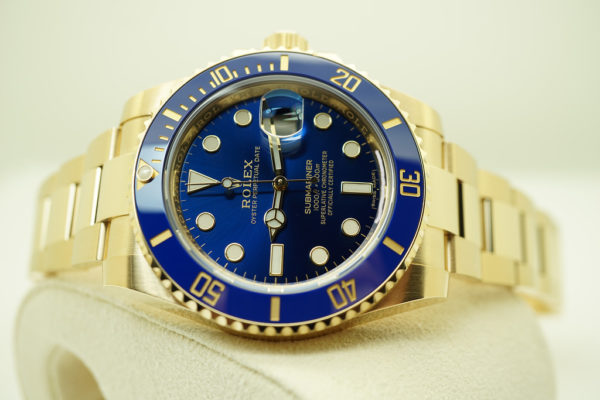 Rolex 116618LB SUBMARINER YELLOW GOLD SUNBURST BLUE DIAL 2020 WARRANTY FULL SET - Image 10