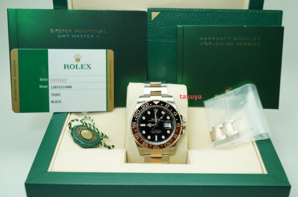 Rolex 126711CHNR GMT MASTER 2 18K ROSE GOLD STEEL ROOTBEER WARRANTY FULL SET - Image 2