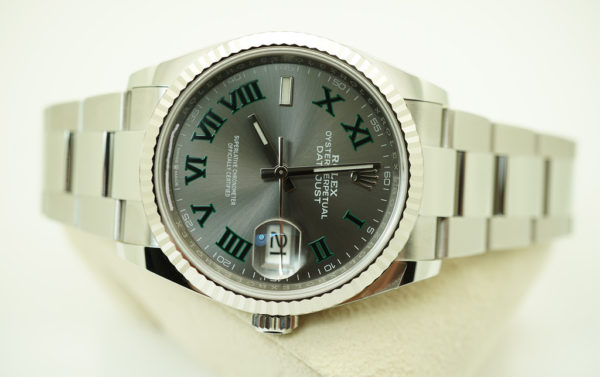 Rolex 126234 DATEJUST WIMBLEDON DIAL 18K FLUTED BEZEL OYSTER BAND 2021 FULL SET - Image 9