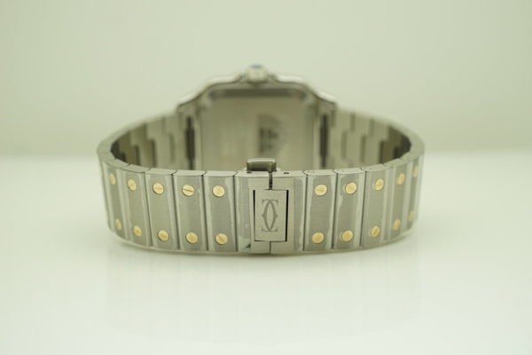 NEW Cartier SANTOS DE CARTIER MEDIUM 18K YELLOW GOLD STEEL 2022 FULL SET - Image 7