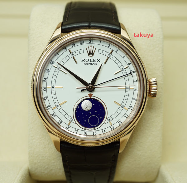 Rolex 50535 CELLINI MOONPHASE 18K EVEROSE GOLD 39MM 2021 WARRANTY FULL SET