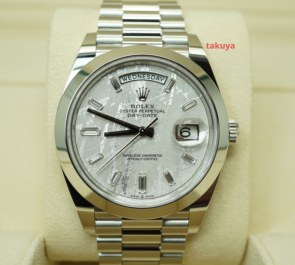 Rolex Day-Date 40 Platinum Baguette Dial