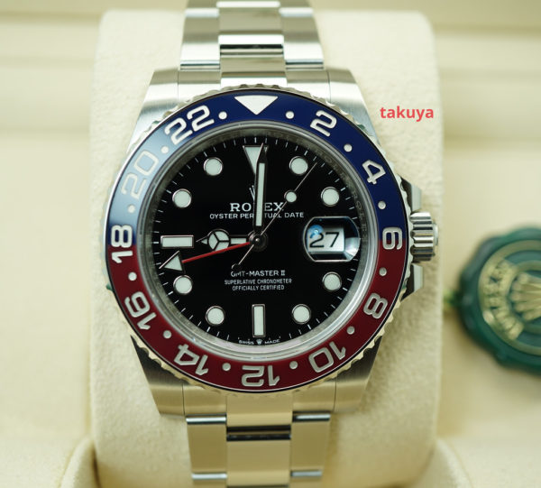 BRAND NEW Rolex 126710BLRO PEPSI GMT MASTER 2 RED BLUE BEZEL OYSTER BAND FULL SET