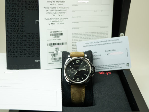 Panerai PAM 904 LUMINOR DUE AUTOMATIC 3 DAYS 42MM 2021 WARRANTY FULL SET - Image 2