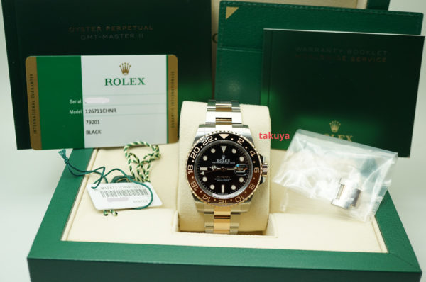 Rolex 126711CHNR GMT MASTER 2 ROSE GOLD STEEL ROOTBEER 2020 WARRANTY FULL SET - Image 2