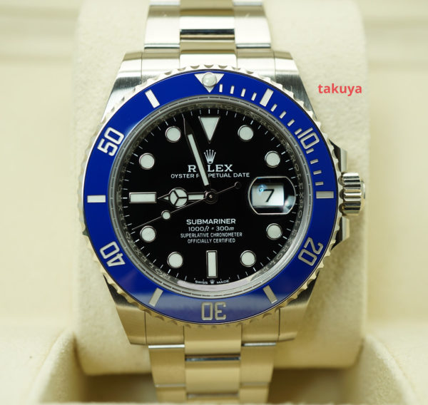 Rolex 126619LB SUBMARINER 41 WHITE GOLD BLUE BEZEL 2021 WARRANTY FULL SET
