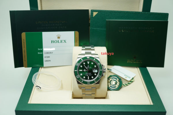 NEW Rolex 116610LV SUBMARINER HULK GREEN DIAL BEZEL 2020 WARRANTY FULL SET - Image 2