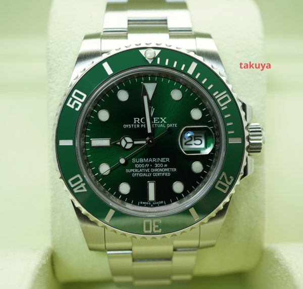 Rolex 116610LV SUBMARINER HULK GREEN DIAL GREEN BEZEL 40MM COMPLETE SET