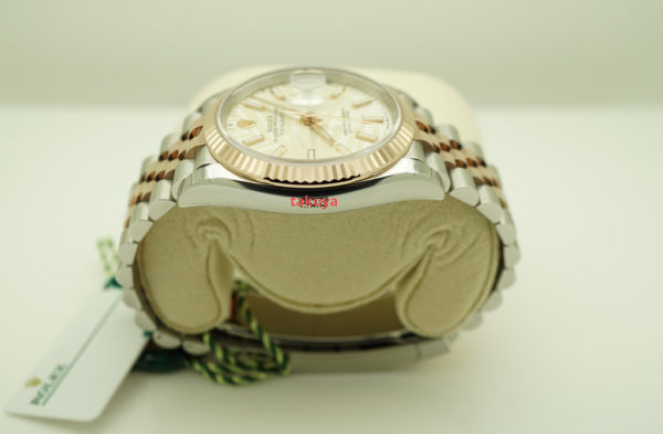 BRAND NEW Rolex 126231 DATEJUST 36 18K EVEROSE GOLD SS MOTIF PALM DIAL 2022 FULL SET - Image 4