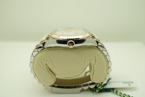 BRAND NEW Rolex 126231 DATEJUST 36 18K EVEROSE GOLD SS MOTIF PALM DIAL 2022 FULL SET - Image 3