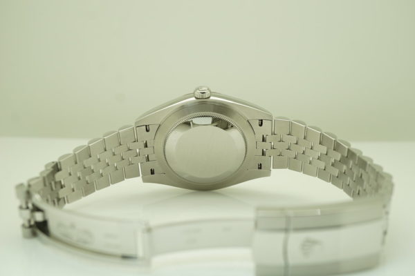Rolex 126334 DATEJUST 41 FLUTED BEZEL SILVER STICK DIAL JUBILEE 2021 FULL SET - Image 8