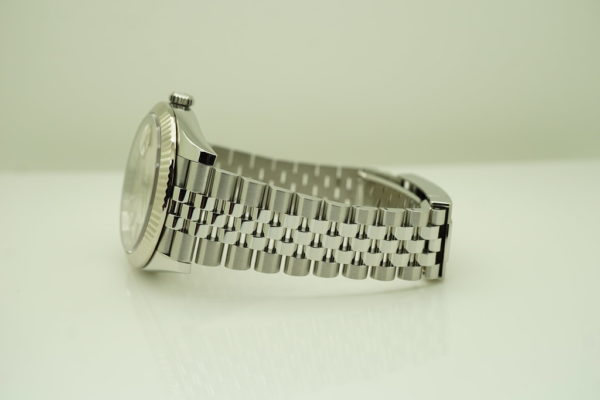 Rolex 126334 DATEJUST 41 FLUTED BEZEL SILVER STICK DIAL JUBILEE 2021 FULL SET - Image 5