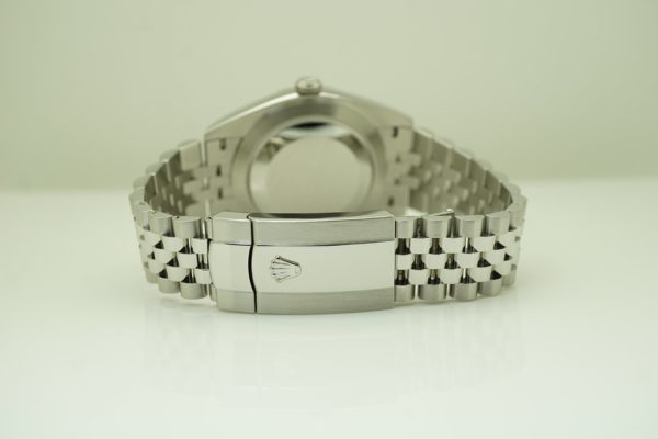 Rolex 126334 DATEJUST 41 FLUTED BEZEL SILVER STICK DIAL JUBILEE 2021 FULL SET - Image 7