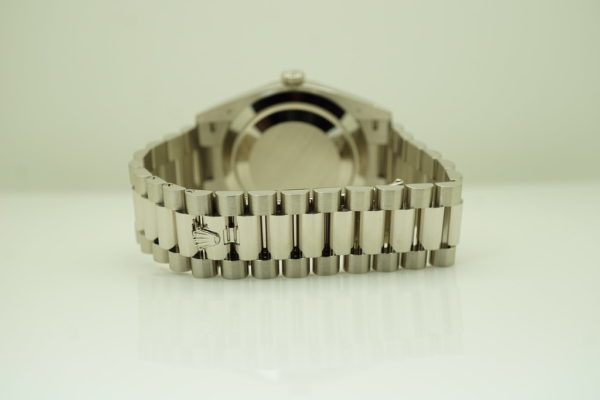 MINT Rolex 228239 DAY DATE 40 WHITE GOLD METEORITE BAGUETTE DIAMOND DIAL 2021 FULL SET - Image 7