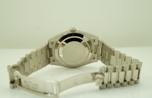 MINT Rolex 228239 DAY DATE 40 WHITE GOLD METEORITE BAGUETTE DIAMOND DIAL 2021 FULL SET - Image 8