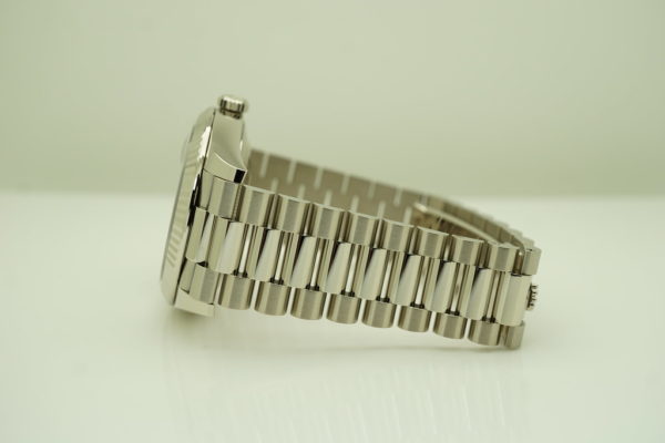 MINT Rolex 228239 DAY DATE 40 WHITE GOLD METEORITE BAGUETTE DIAMOND DIAL 2021 FULL SET - Image 5