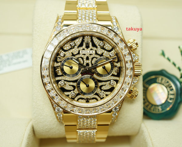 BRAND NEW Rolex 116598TBR DAYTONA EYE OF THE TIGER YELLOW GOLD DIAMONDS COMPLETE SET