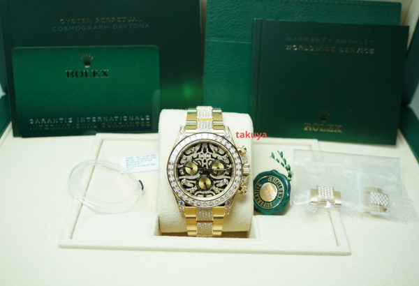 BRAND NEW Rolex 116598TBR DAYTONA EYE OF THE TIGER YELLOW GOLD DIAMONDS COMPLETE SET - Image 2