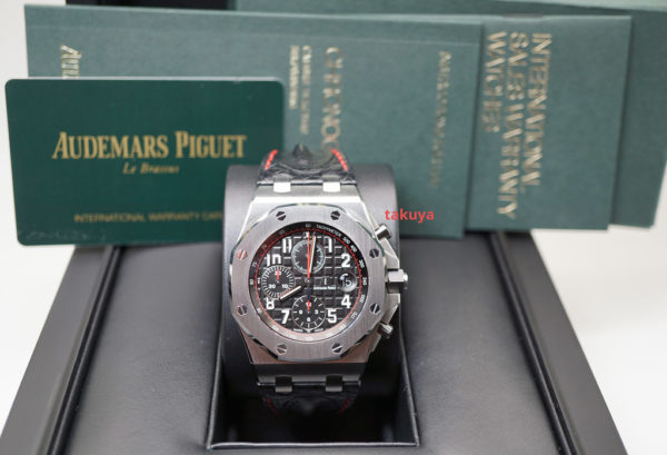 MINT Audemars PIGUET ROYAL OAK OFFSHORE CHRONOGRAPH VAMPIRE 26470ST WARRANTY FULL SET - Image 2