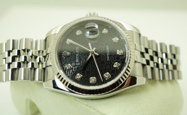 Rolex 116234 DATEJUST FLUTED BEZEL BLACK DIAMOND DIAL JUBILEE BAND 36MM FULL SET - Image 10