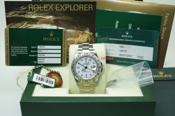 Rolex 16570 EXPLORER II POLAR DIAL 3186 MOVEMENT SERVICED WARRANTY FULL SET - Image 2
