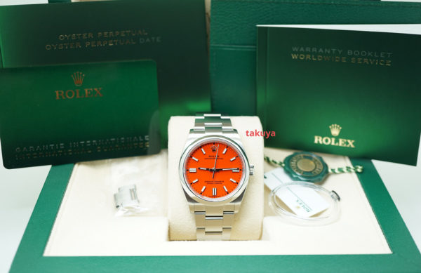 BRAND NEW Rolex 126000 OYSTER PERPETUAL CORAL RED DIAL 36MM 2022 COMPLETE SET - Image 2