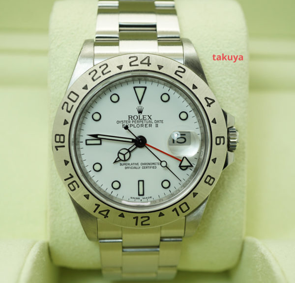 Rolex 16570 EXPLORER II POLAR DIAL 3186 MOVEMENT SERVICED WARRANTY FULL SET
