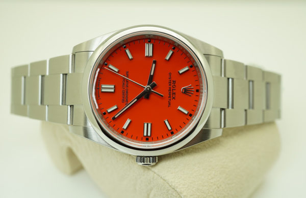 BRAND NEW Rolex 126000 OYSTER PERPETUAL CORAL RED DIAL 36MM 2022 COMPLETE SET - Image 9