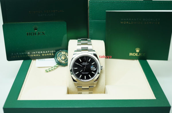 BRAND NEW Rolex 126300 DATEJUST 41 BRIGHT BLACK DIAL OYSTER BAND 2022 COMPLETE SET - Image 2
