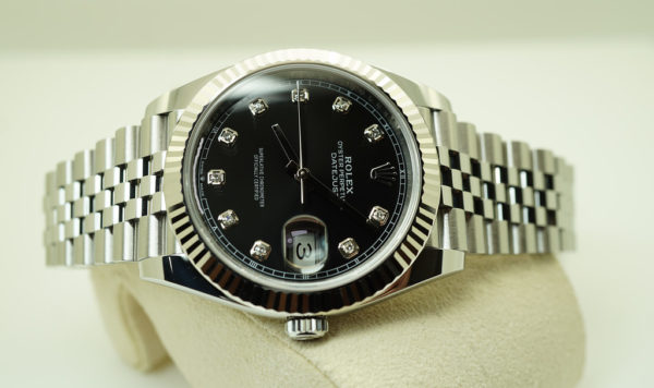 Rolex 126334 DATEJUST 41 FLUTED BEZEL BLACK DIAMOND DIAL 2020 FULL SET - Image 9