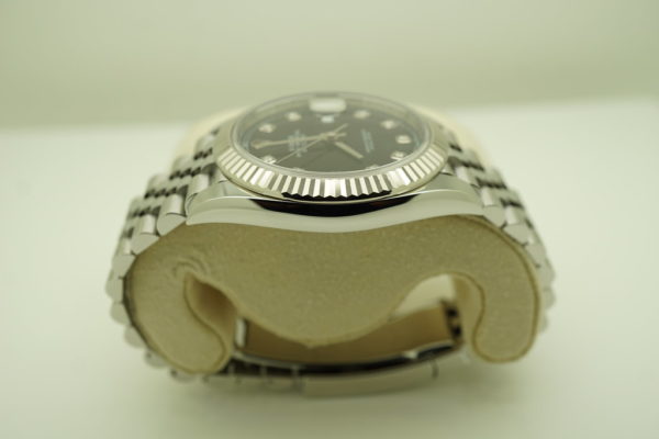 Rolex 126334 DATEJUST 41 FLUTED BEZEL BLACK DIAMOND DIAL 2020 FULL SET - Image 4
