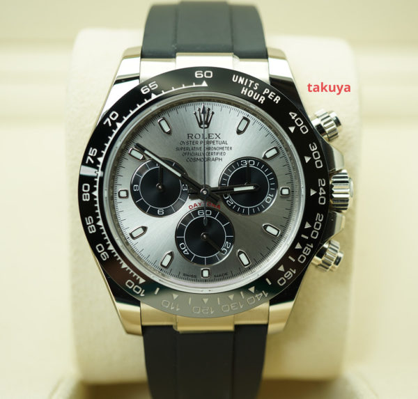 Rolex 116519LN DAYTONA WHITE GOLD OYSTERFLEX STEEL DIAL 2019 FULL SET