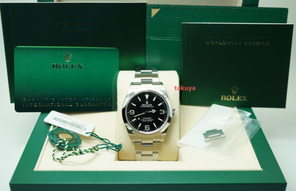 Rolex 214270 EXPLORER I FULL LUME DIAL 39MM DISCONTINUED 2020 FULL SET - Image 2