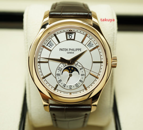 MINT Patek PHILIPPE 5205R ANNUAL CALENDAR 18K ROSE GOLD WHITE OPALINE DIAL 2021 FULL SET