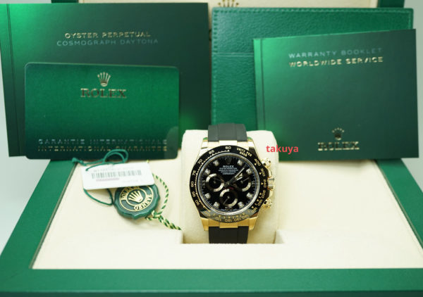 MINT Rolex 116518LN DAYTONA YELLOW GOLD NEWER BLACK DIAMOND DIAL 2021 FULL SET - Image 2