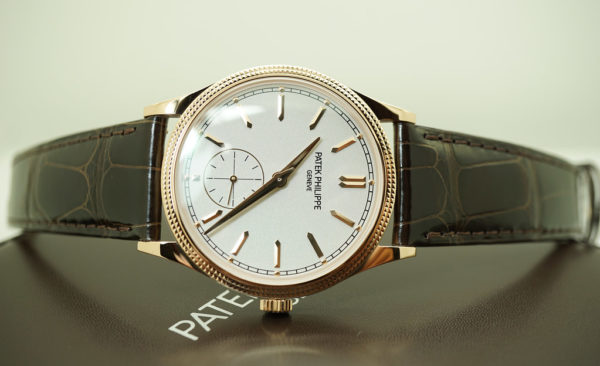BRAND NEW Patek PHILIPPE 6119R CALATRAVA ROSE GOLD CLOUS DE PARIS 2022 FULL SET - Image 8