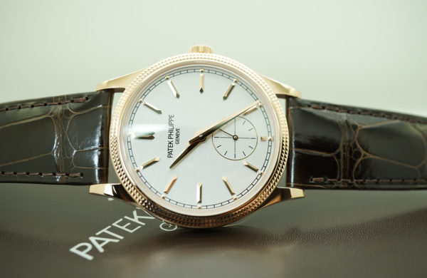 BRAND NEW Patek PHILIPPE 6119R CALATRAVA ROSE GOLD CLOUS DE PARIS 2022 FULL SET - Image 9