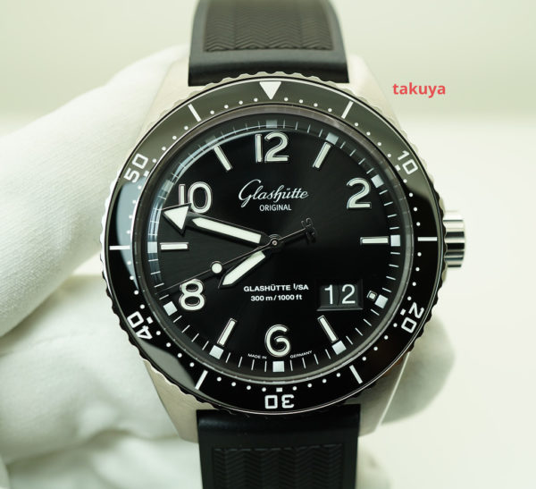BRAND NEW Glashutte ORIGINAL SeaQ PANORAMA DATE BLACK DIAL 2021 COMPLETE SET