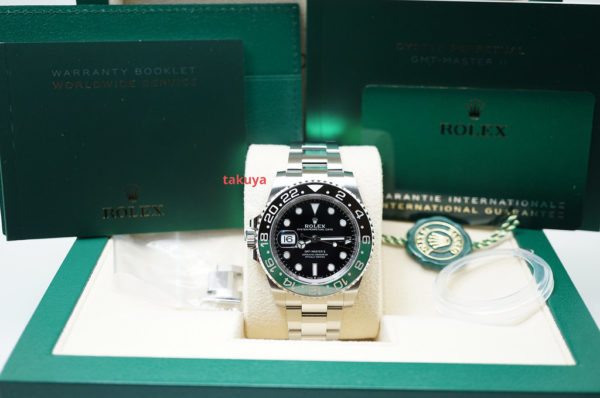 NEW Rolex 126720VTNR GMT MASTER II LEFTY BLACK GREEN SPRITE 2022 MODEL FULL SET - Image 2